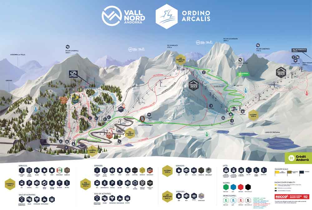 Arinsal Piste Map