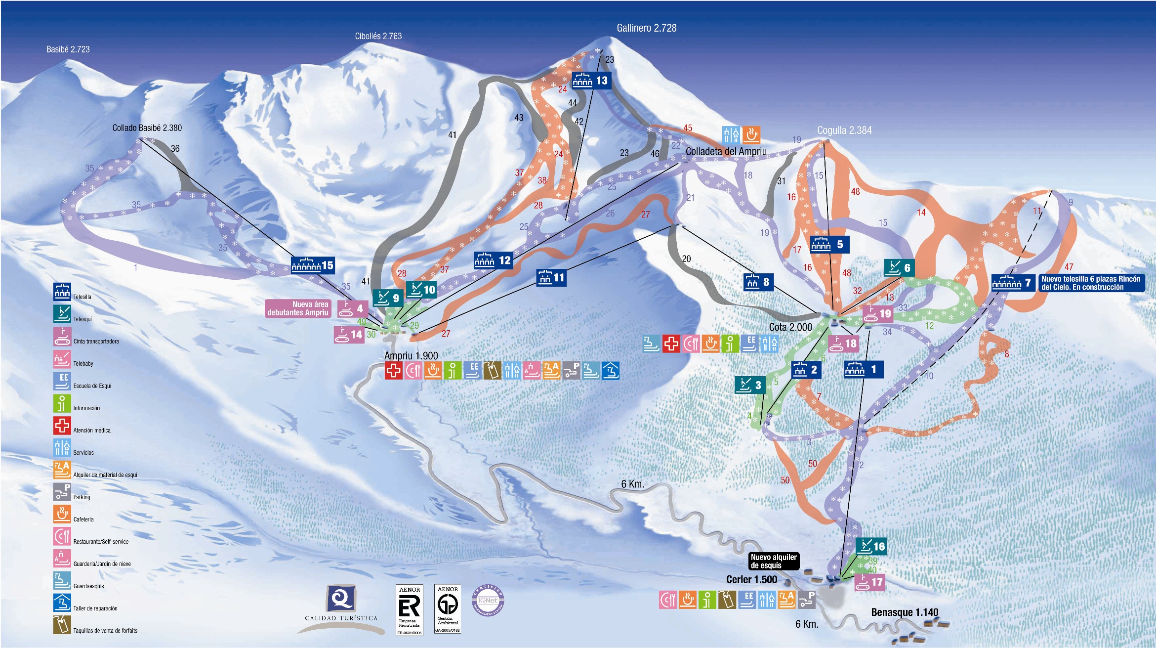 Cerler Piste Map