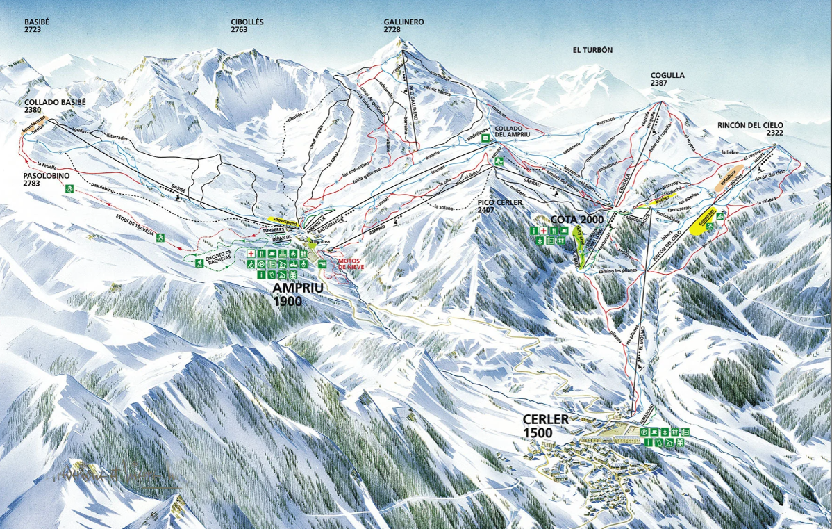 Cerler Piste Map
