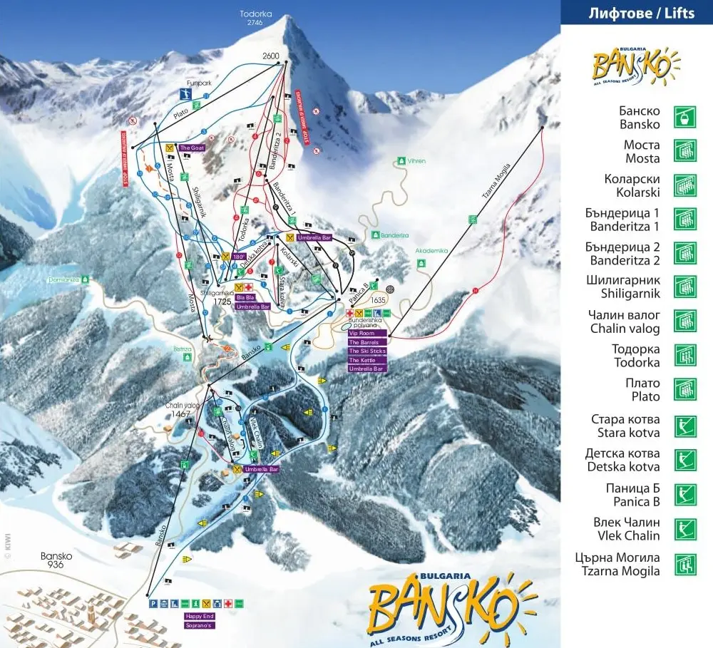 Bansko Piste Map