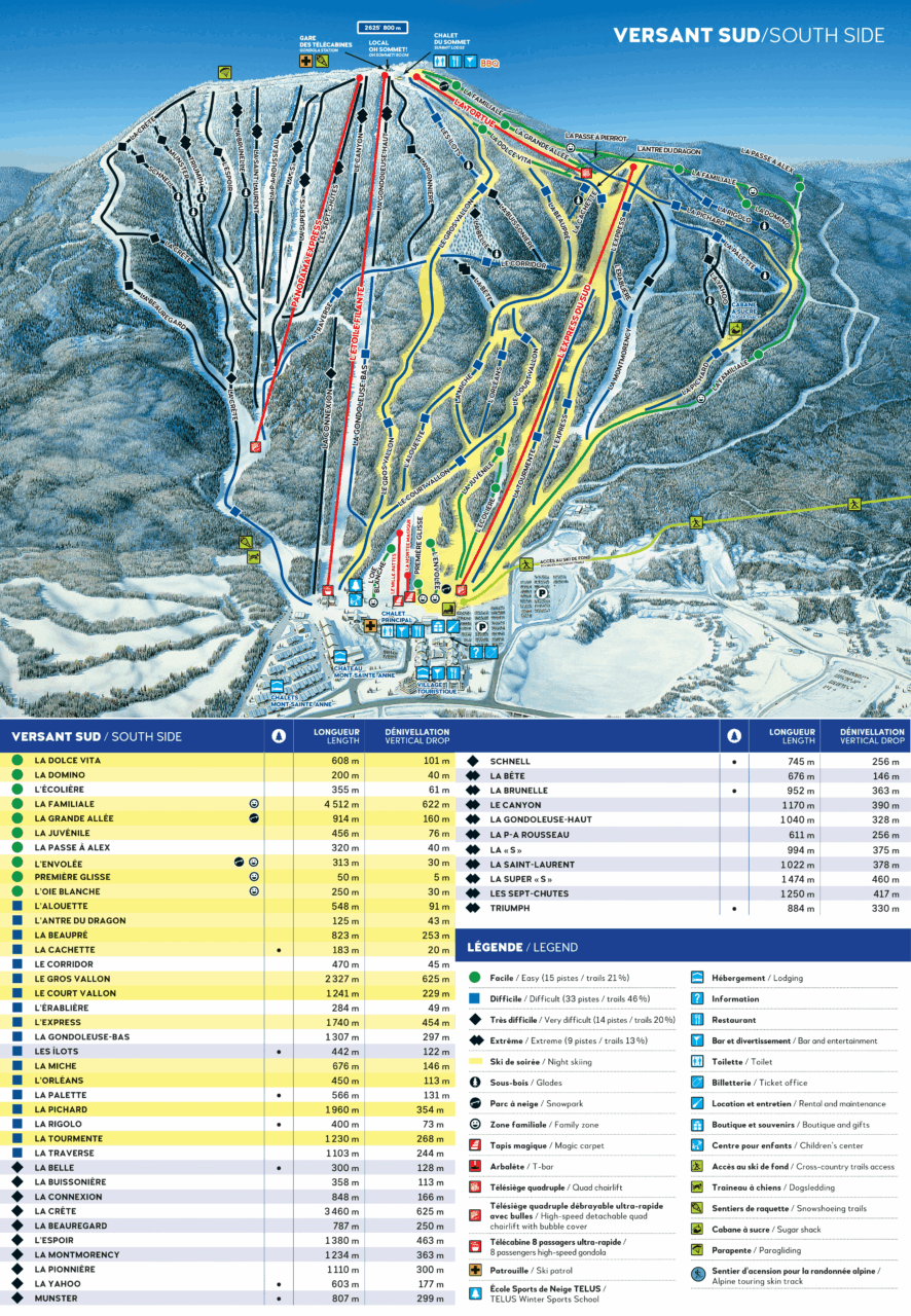 Mont St Anne Resort Piste Map