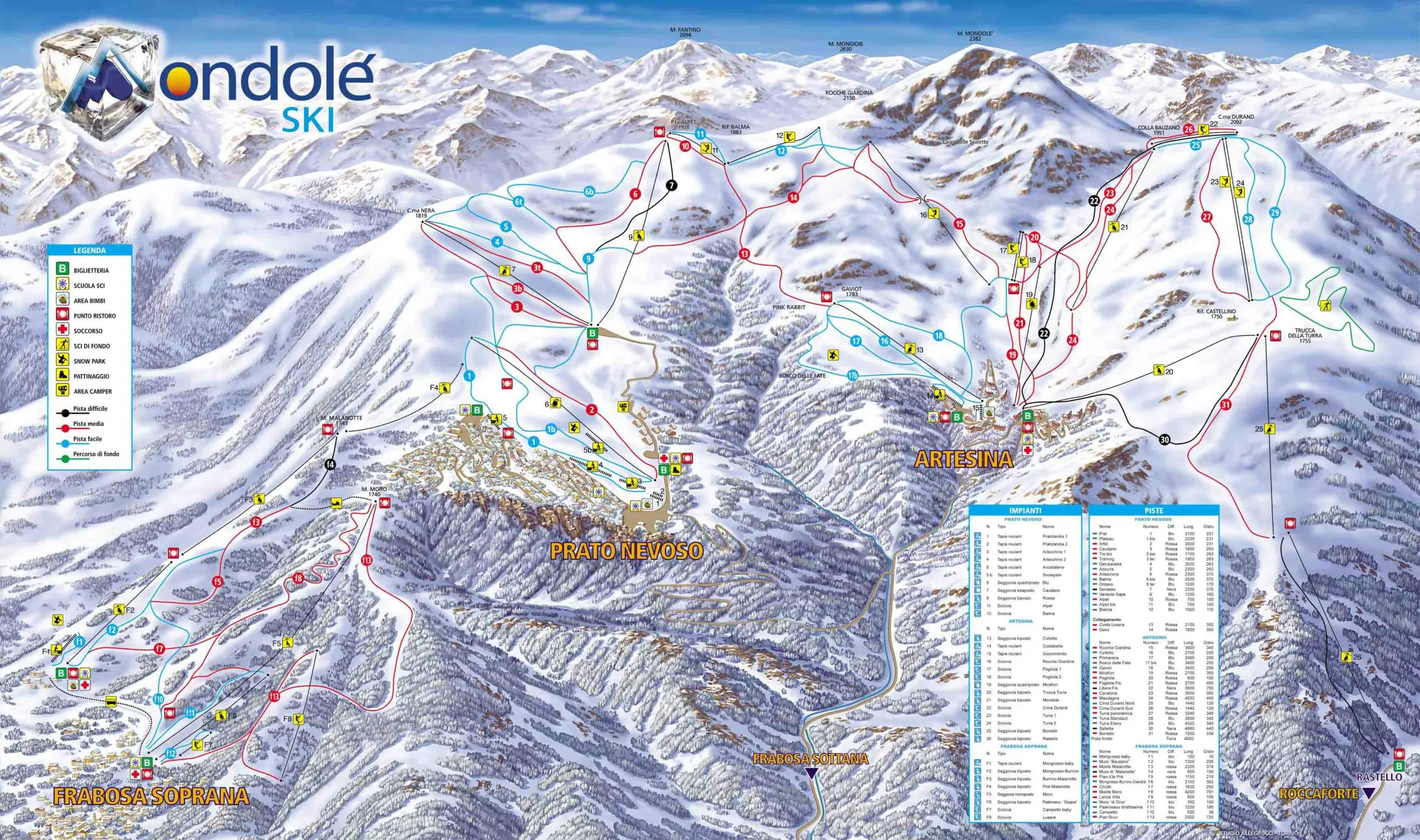 Prato Nevoso Piste Map