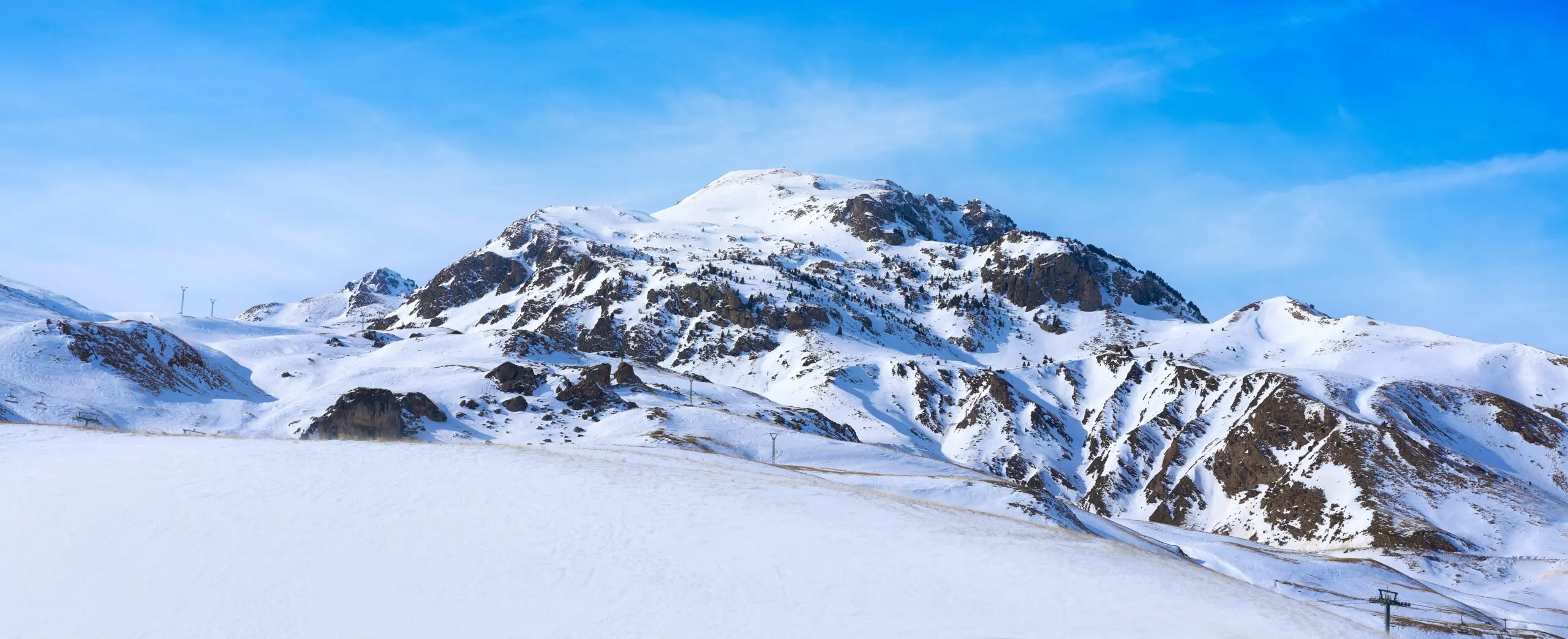 Formigal ski area in Huesca Pyrenees of Spain